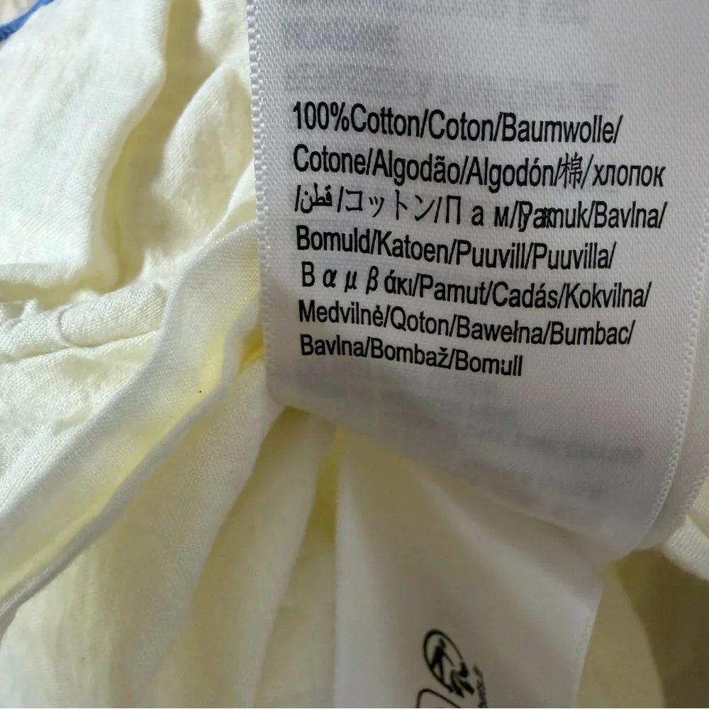 Farm Rio Anthropologie Garden Southern Cute Embroidered Cream Fruit Fern Dress S - Picture 4 of 13